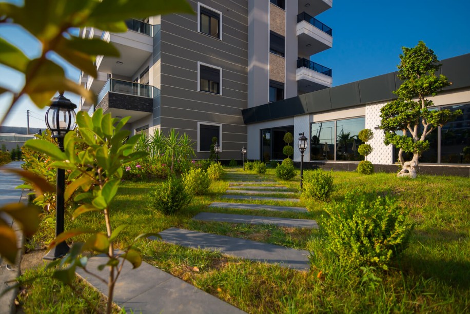 Квартира 1+1 с большой террасой в комплексе Vanessa River, Каргыджак, Аланья