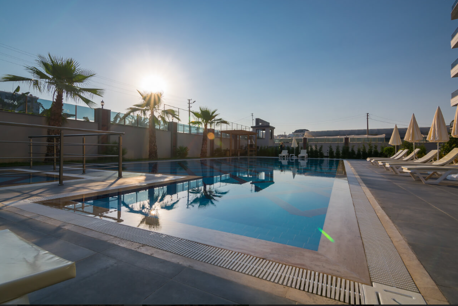 Квартира 1+1 с просторным балконом в комплексе Vanessa River, Каргыджак, Аланья