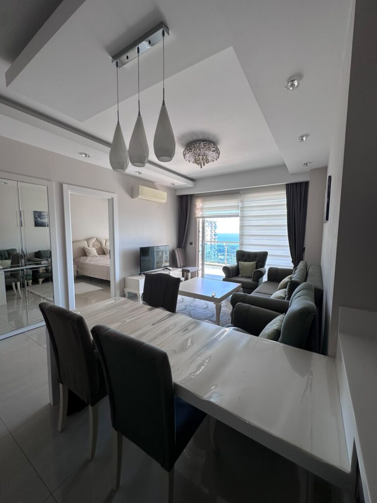 Аренда 1+1 в Sfera Residence, Махмутлар (Алания) — прямой вид на море, 7 этаж